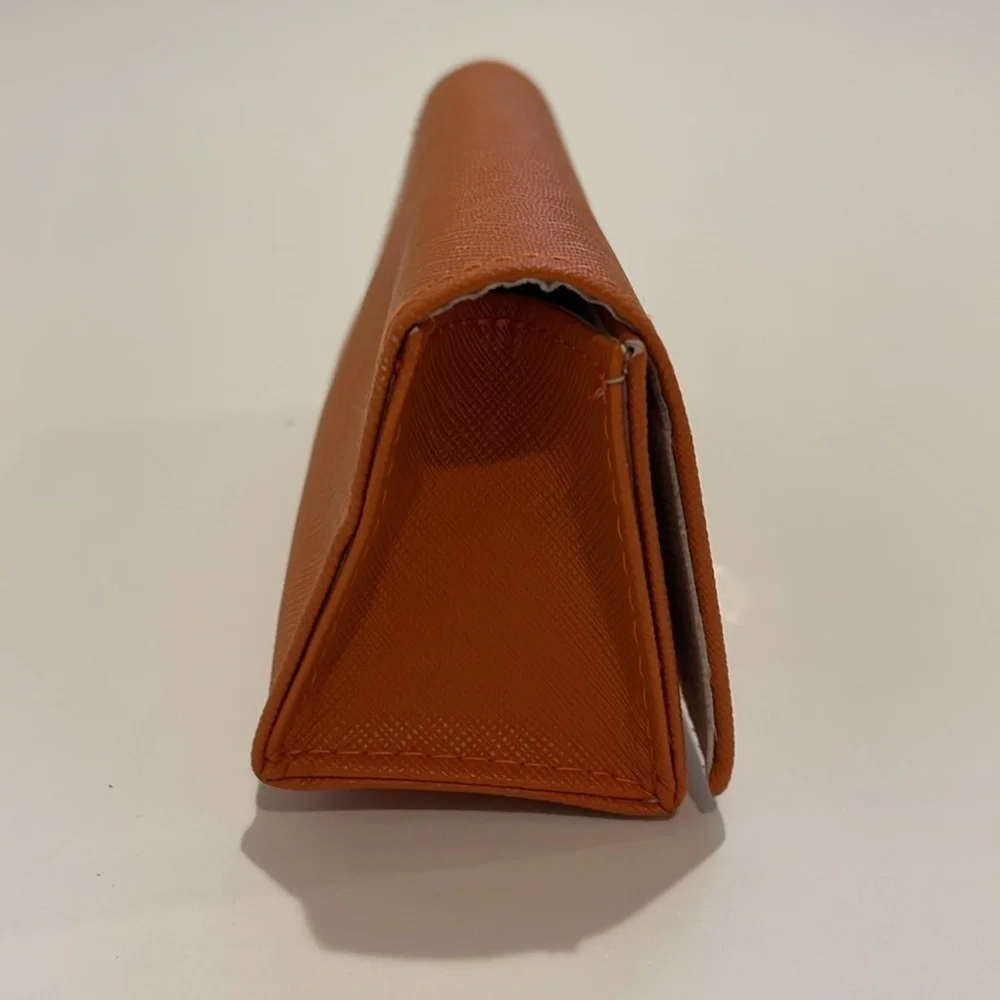 Tory Burch Orange Leather Sunglasses Case
